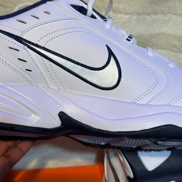 Mens Nike Air Monarch IV White Blue Silver Black Tennis Shoe Sneakers 11.5 D - Picture 7 of 11